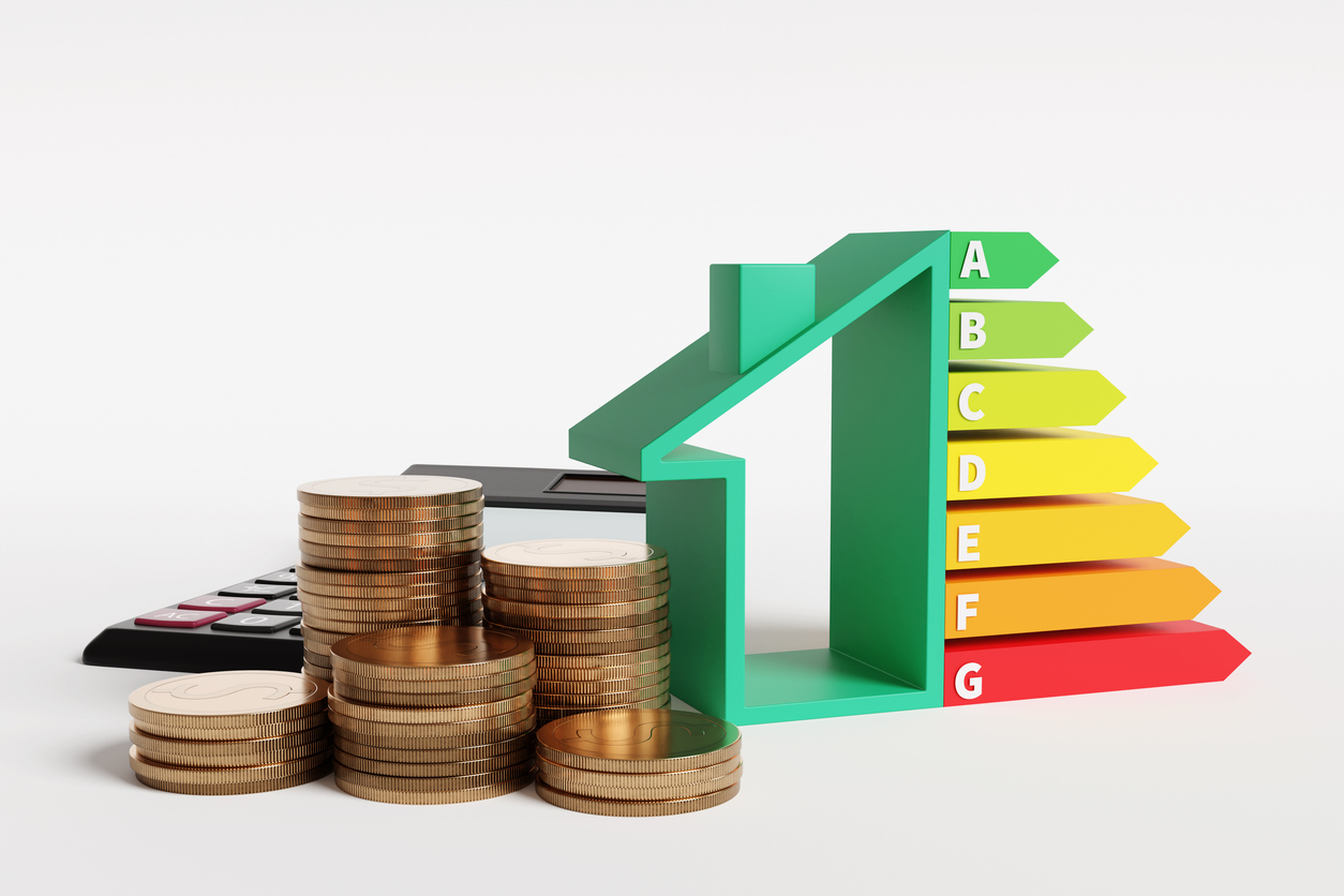 EPC Certificate and Money on a building
