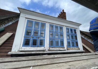Windows before restoration at Old Spitalfields Market