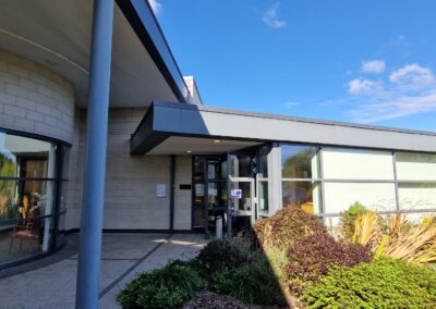 Entrance of building
